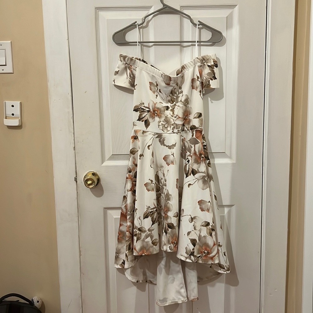 floral off-the-shoulder dress